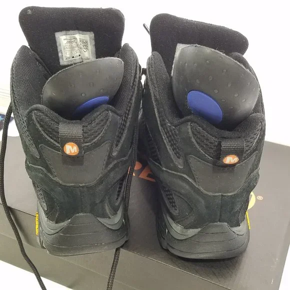 Merrell Men Black Night Moab Hiking Boots 7 - Picture 4 of 16
